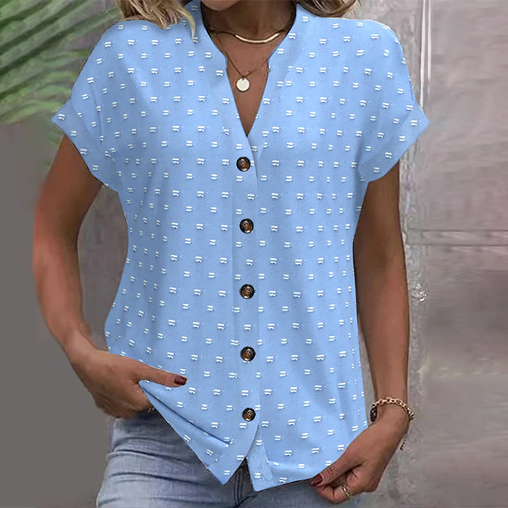 Blouse Med Épaules Tombantes I Bleu