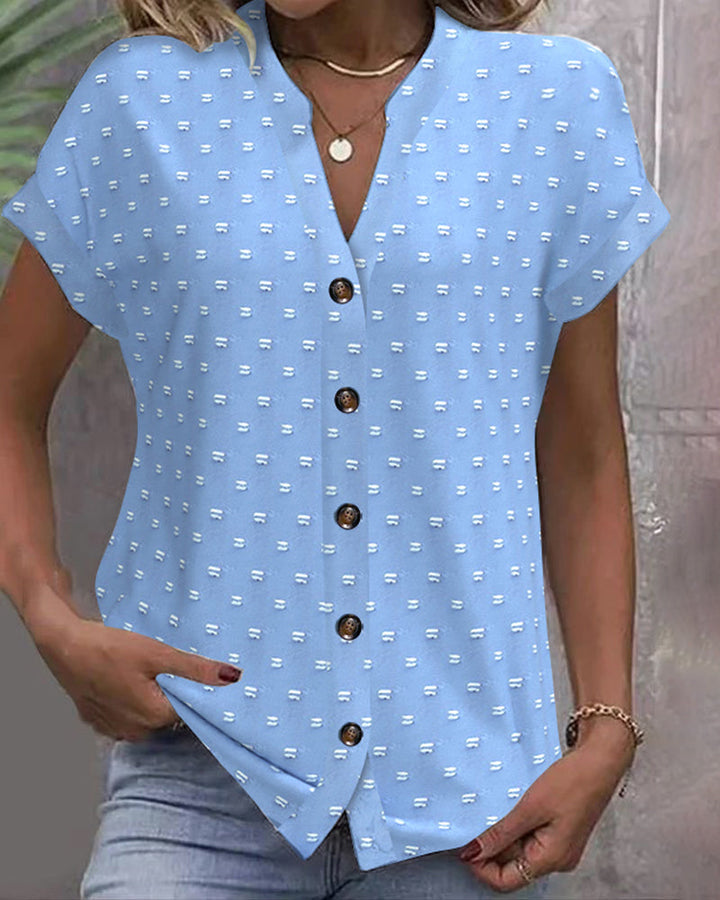 Blouse Med Épaules Tombantes I Bleu